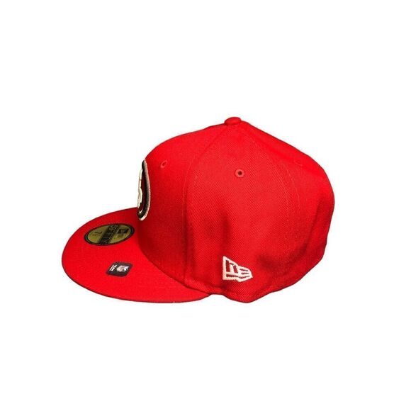 New Era San Francisco 49ers Citrus Pop 59FIFTY Fitted Hat Cap Size 8 - Picture 3 of 5